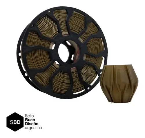 Filamento 3D Hellbot PLA 1.75mm 1kg Bronce Impresoras FDM
