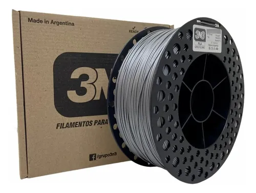 3n3 Filamento 3D PLA de 1.75mm y 500g Color Gris plomo