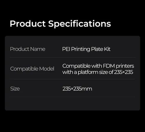 Plataforma De Impresión Pei 235x235mm Para Creality Ender