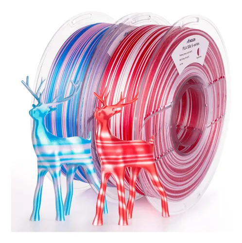 Filamento Amolen Seda Pla Multicolor Pack X2 Unidades Multicolor