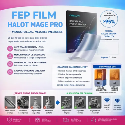 Film Fep Creality Halot Mage Pro Menos Fallas Impresión