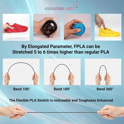 Filamento Flexible 3d Pla Plus 1.75 Mm 1 Kg Premium Calidad