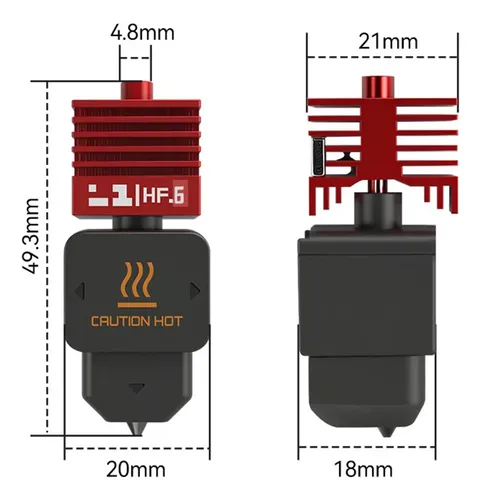 Para Boquilla Extrusora H2d Hotend High De 0,8 Mm En Calient