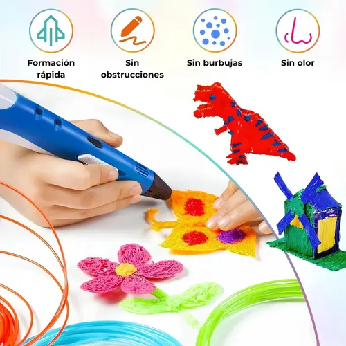 Filamento Pla+ Gst Impresora Lapiz 3d X100mts 10 Colores Mix Color 10 Colores Surtidos No Elegibles