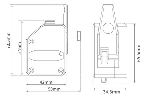 Extrusor Dual Drive Transparente 1 75mm Para Impresora 3d 12