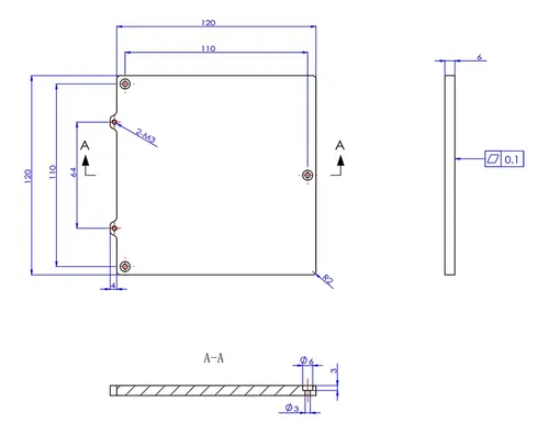 Placa De Construcción De Aluminio Voron V0/v0.1 Con Eje Z