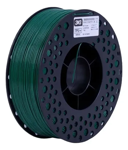 Filamento 3d 3n3 Tpu 1.75mm 1kg Flex Flexible Impresora 3d Verde