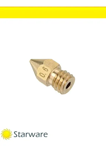 Nozzle Hotend MK8 0.6mm Latón Para Impresoras 3D Anet Creality Ender Prusa
