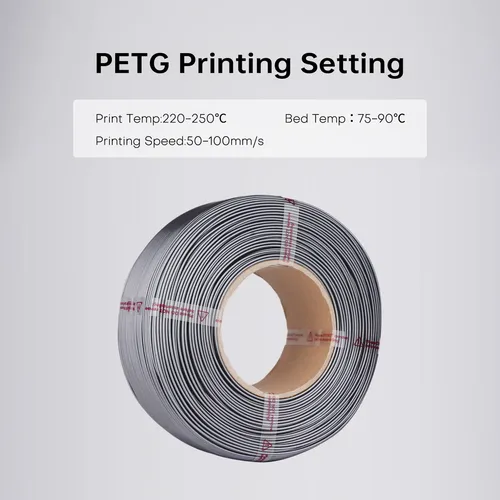 Filamento De Petg Gris Y Negro De 1,75 Mm Para Impresora 3d,